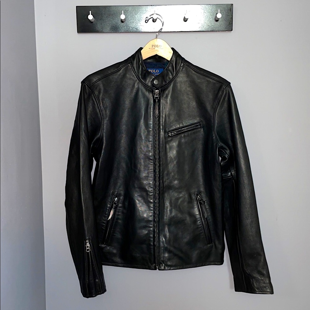 Polo Ralph Lauren Men’s Café Racer Leather Jacket